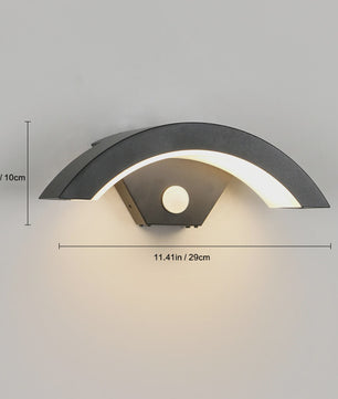 Moderne Zwarte Wandlamp met Bewegingssensor - 24W Warm Licht voor Buiten & Hal