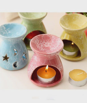 Aromatherapie Brander Keramiek met Sterren & Maan Uitsnijdingen - Sfeervol en Romantisch