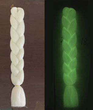 Neon Glow Braiding Hair Extensions - 24 Inch Jumbo Braid - Lichtgevende Kleuren