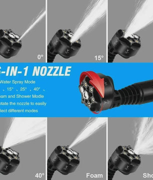 YOFIDRA 6-in-1 Hogedrukreiniger 200 Bar - Krachtige Borstelloze Waterstraal voor Auto & Tuin (Makita Accu Compatibel)