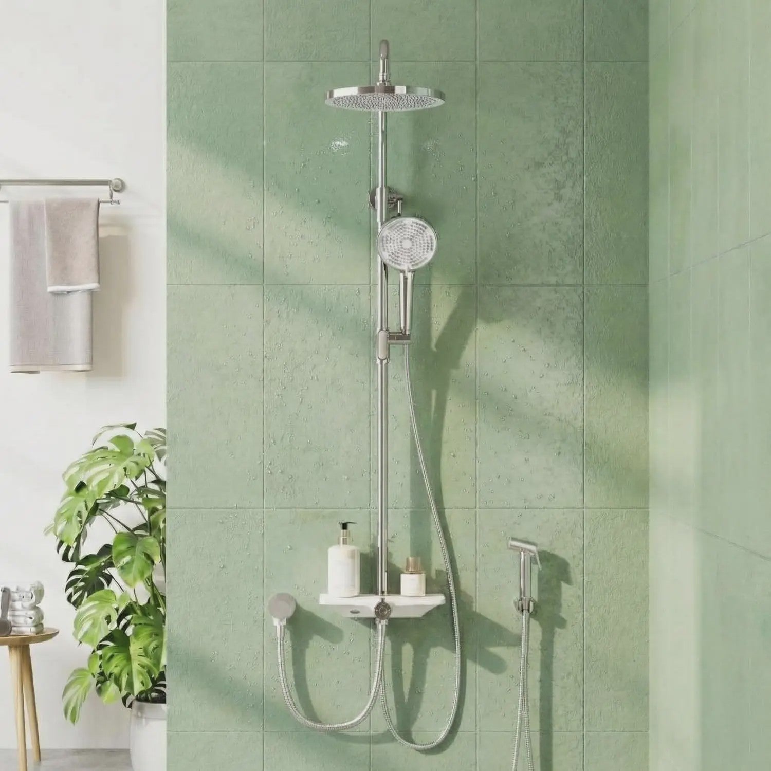 Thermostatische Douchekraan met Regendouche en Handdouche - Badkamer Douchesysteem