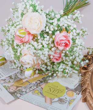 Kunst Gipsenkruid Bloemen (Gypsophila) - 63cm - Decoratie voor Bruiloft, Feest & Huis