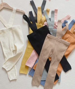 Baby Leggings met Bretels - Hoge Taille & Elastisch - Lente Kleding voor Jongens en Meisjes (1-2 Jaar)