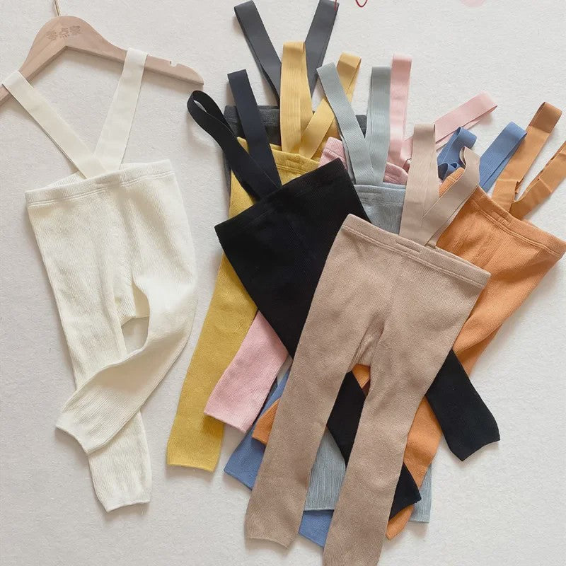 Baby Leggings met Bretels - Hoge Taille & Elastisch - Lente Kleding voor Jongens en Meisjes (1-2 Jaar)