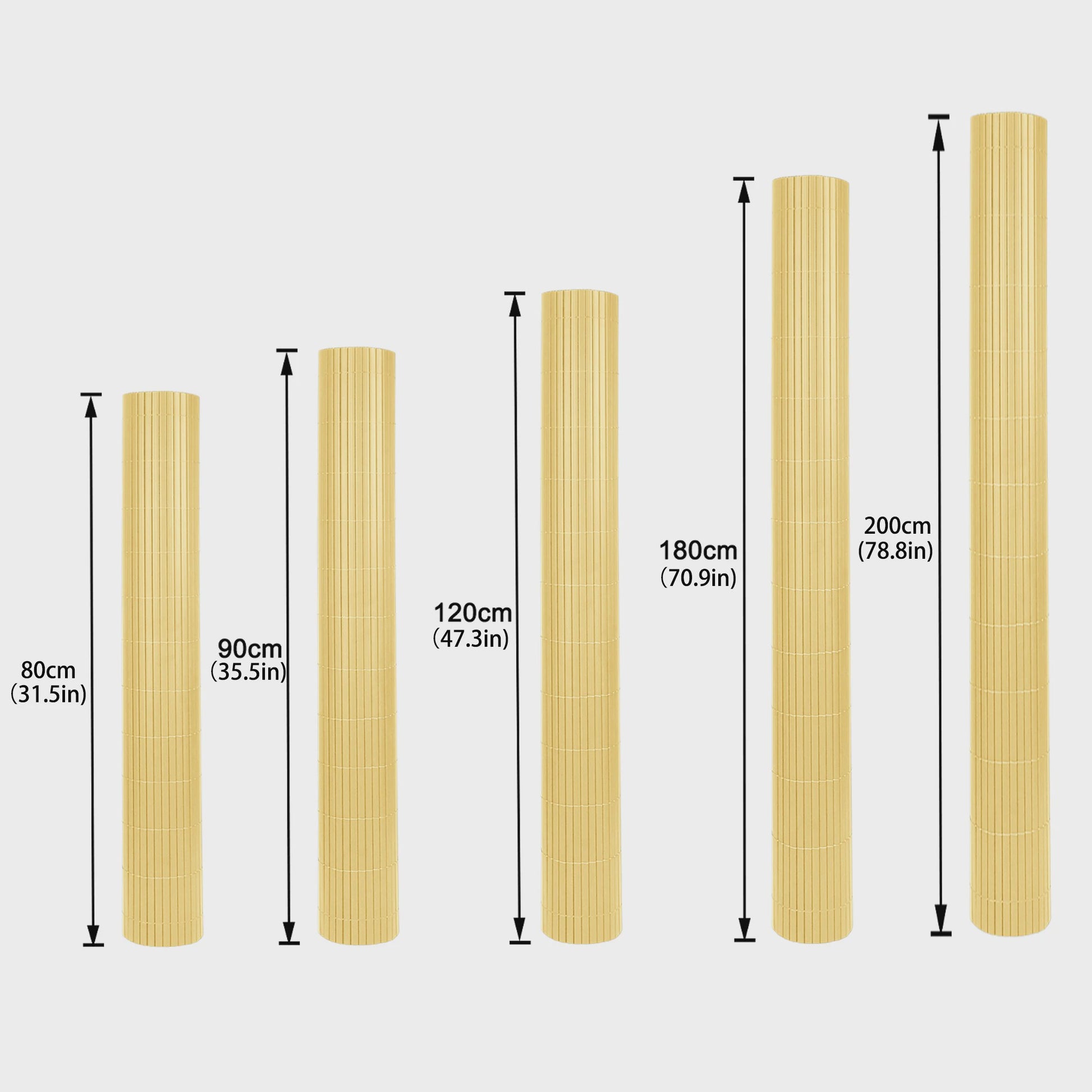 PVC Balkon- en Tuinscherm 80-200cm Hoog, 300-500cm Lang - UV-beschermend & Ondoorzichtig
