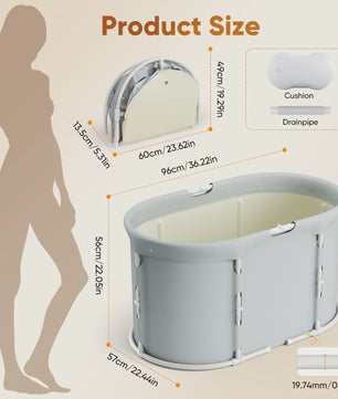 Portable Foldable Collapsible Deep Soaking Tub Adult Kids Spa Bath Barrel Ice Bath Hot Cold Therapy Baignoire Pliable Adullte
