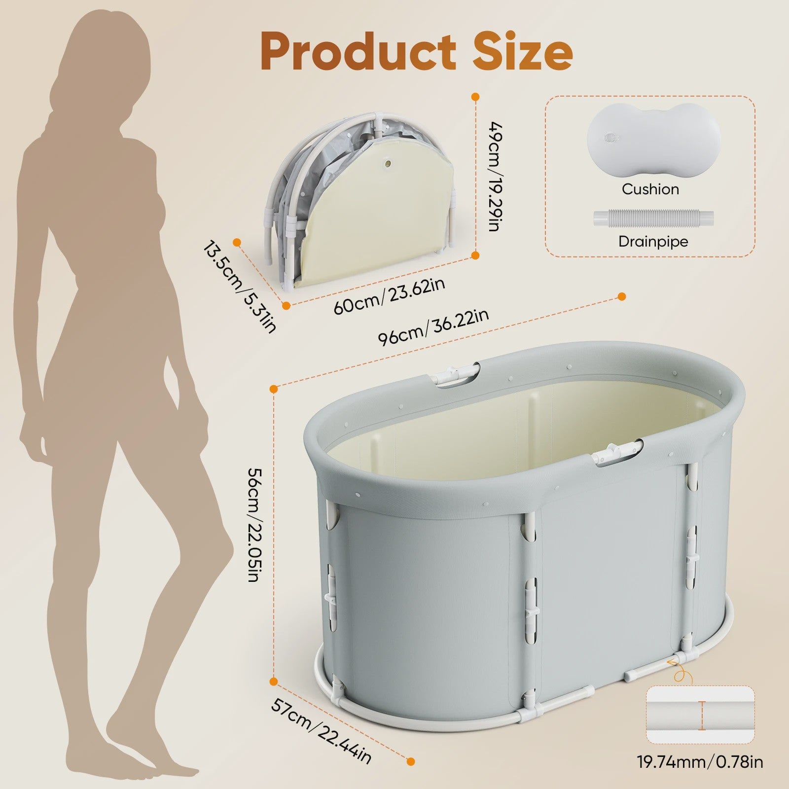 Portable Foldable Collapsible Deep Soaking Tub Adult Kids Spa Bath Barrel Ice Bath Hot Cold Therapy Baignoire Pliable Adullte