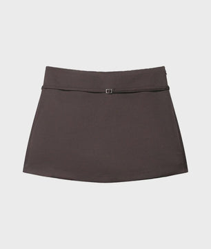Modieuze Skort met Riem en Ritssluiting - Stijlvolle Casual Kleding voor Dames