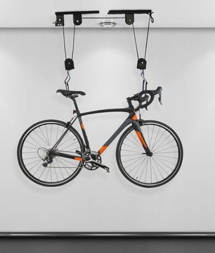 Zwarte Fietslift met Plafondmontage - Fietsopslag tot 60kg