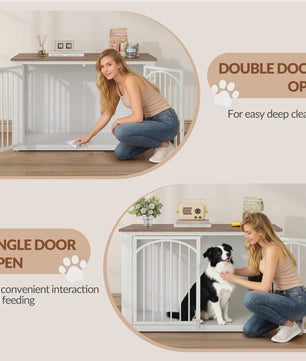 Hondenkooi Meubel 100cm - Stijlvolle Hondenbox als Bijzettafel voor Middelgrote tot Grote Honden