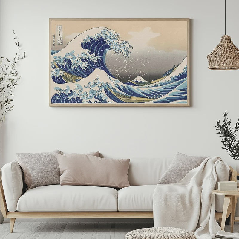 Iconische Japanse 'De Grote Golf van Kanagawa' Canvas Poster met Fuji - Vintage Muurkunst