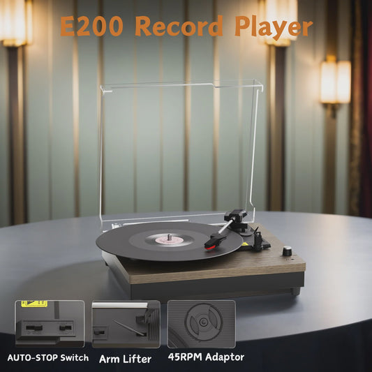 MAIO Draagbare Platenspeler met Ingebouwde Speakers en 3 Snelheden