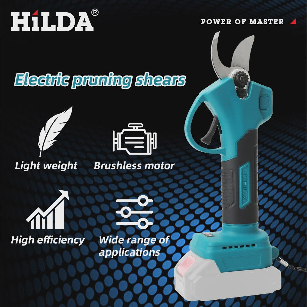 HILDA Accu Snoeischaar - Krachtige Snoeischaar voor Tuin en Fruitbomen (500W, Borstelloze Motor)