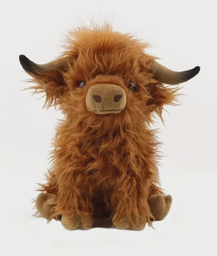Schattige Highland Cow Pluche Knuffel - 25cm Zacht Speelgoed Koe voor Kinderen & Meisjes