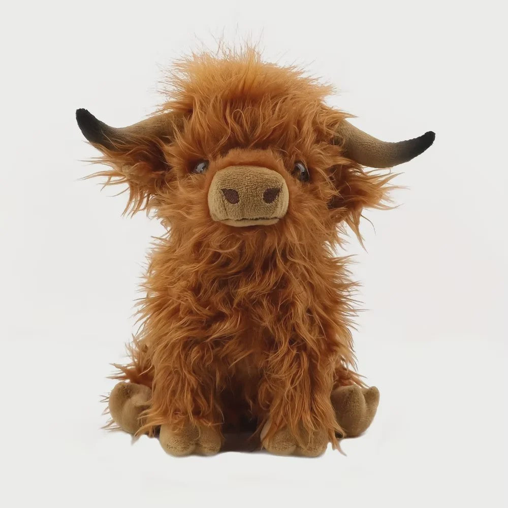 Schattige Highland Cow Pluche Knuffel - 25cm Zacht Speelgoed Koe voor Kinderen & Meisjes