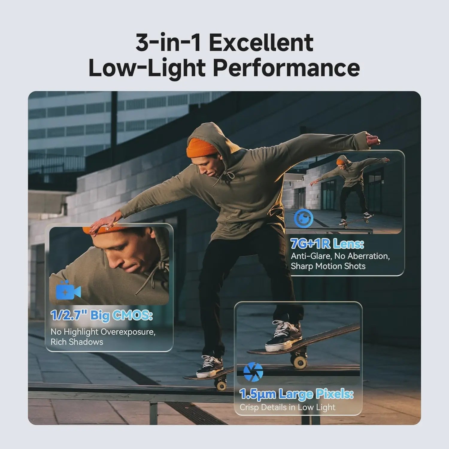 SVBONY SVGo3 4K 60FPS Actiecamera - Waterdicht tot 12m, 128GB Opslag, EIS, 2 Accu's