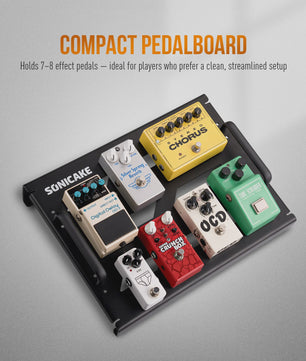 SONICAKE QPB-20 Compact Gitaar Pedalboard met Tas, Kabelbinders en Tape
