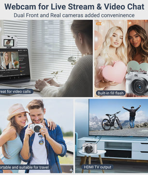 4K Digitale Camcorder met 75MP Foto, 18x Zoom, Dual Camera's & Autofocus