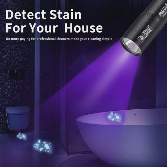 Compacte 365nm UV Zaklamp - USB Oplaadbaar - Multifunctioneel Detectielicht