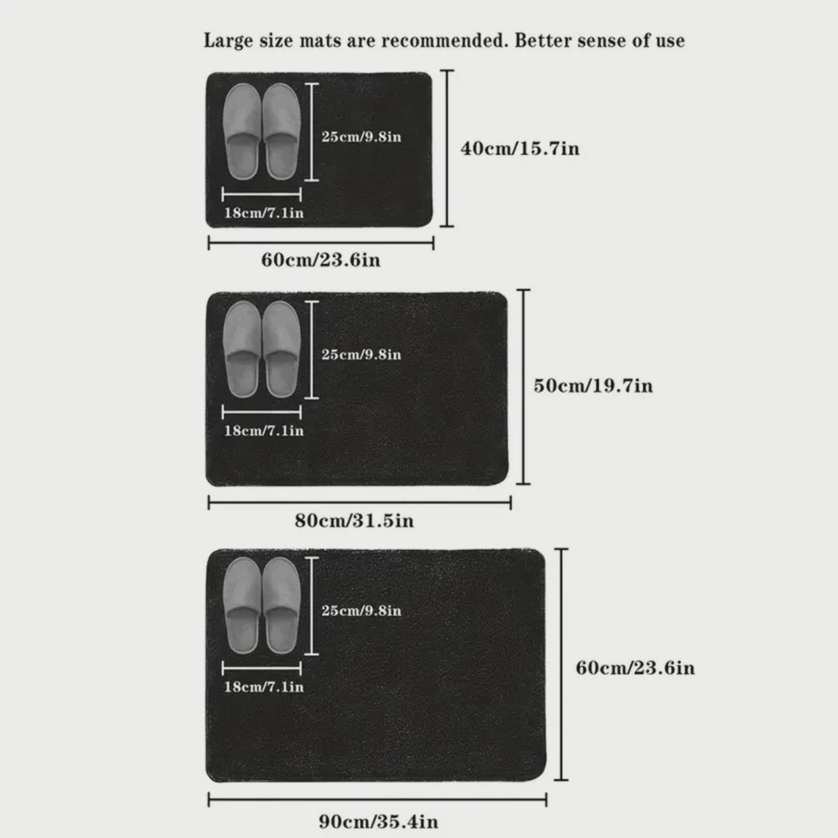 Antislip Badmat met 3D Steen Design - Absorberend & Sneldrogend