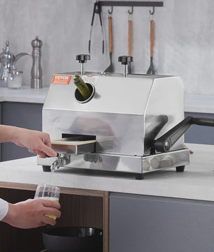 Professionele Suikerrietpers - Hoge Capaciteit (110 LBS/H) met 3 RVS Rollers & Grote Invoer (2.4")