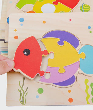 Houten 3D Puzzels voor Kinderen - Leerzaam Dieren Tangram Puzzel Speelgoed