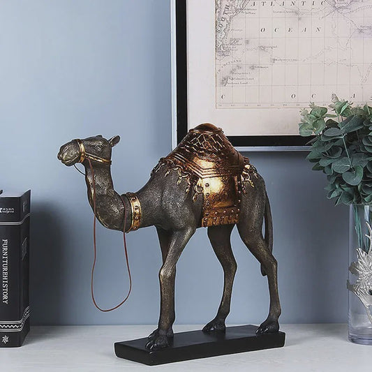 Decoratieve Kameel Beeldje - Indische Stijl Hars Sculptuur