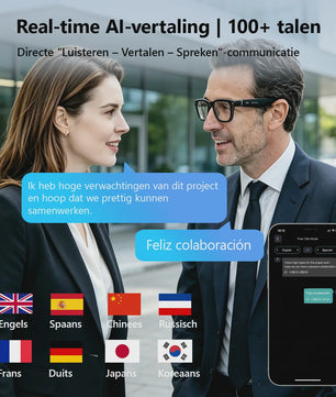 AI Smart Bril met Camera: Vertaling, Foto/Video, 3600mAh Batterij & WiFi/BT