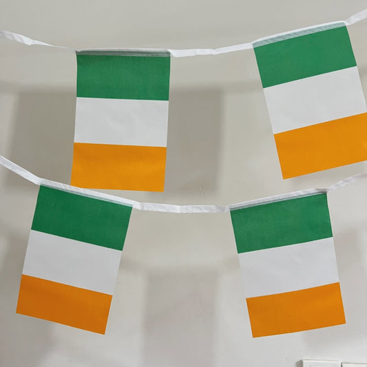 Ierse Vlaggetjes Slinger - Groen, Wit, Oranje - Feestdecoratie & St. Patrick's Day