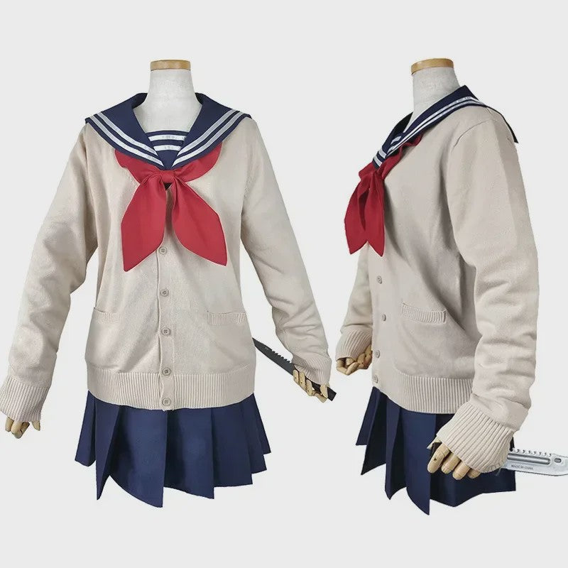 Himiko Toga Cosplay Outfit - My Hero Academia JK Uniform Set met Accessoires
