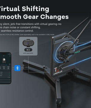 CYCPLUS T2 Direct Drive Smart Bike Trainer - Krachtige Indoor Fietservaring met ANT+ & BLE 5.0