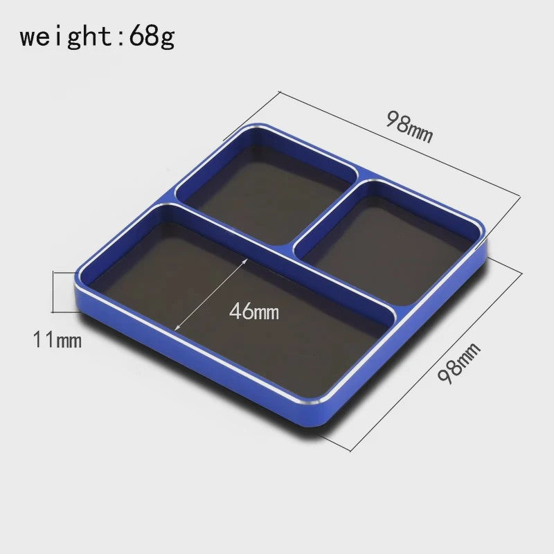 Magnetische Opbergtray van CNC Aluminium voor Modelbouw Onderdelen