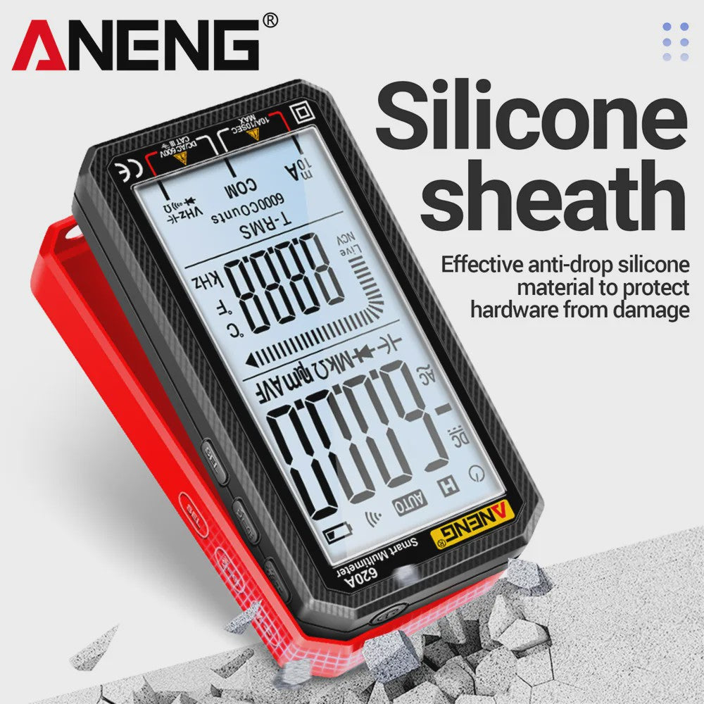 ANENG 620A Digitale Multimeter: 6000 Counts, AC/DC, Temperatuur, NCV & Live Wire Detector