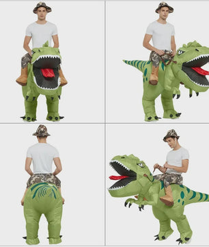 Opblaasbaar T-Rex Dinosaurus Kostuum - Rijd op een T-Rex! Perfect voor Kinderen & Volwassenen - Verjaardagscadeau