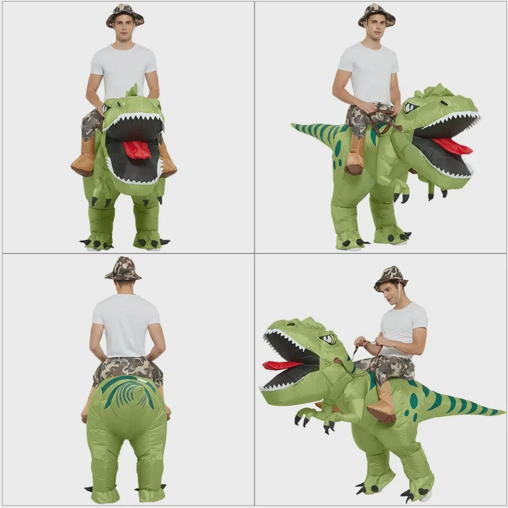 Opblaasbaar T-Rex Dinosaurus Kostuum - Rijd op een T-Rex! Perfect voor Kinderen & Volwassenen - Verjaardagscadeau