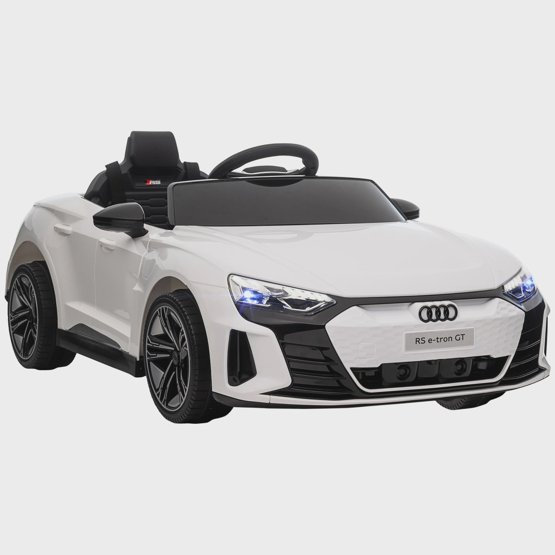 Elektrische Kinderauto Audi RS e-tron GT - Wit (103x58x41 cm) - Vanaf 3 Jaar
