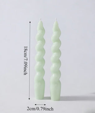 Set van 2 Gekleurde Spiraalkaarsen - Soja Was Aromatherapie Kaarsen voor Huisdecoratie & Cadeau