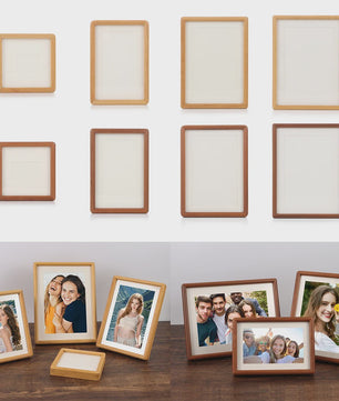 Eenvoudig Zwart Walnoot Houten Fotolijst - Handgemaakt & Stijlvol
