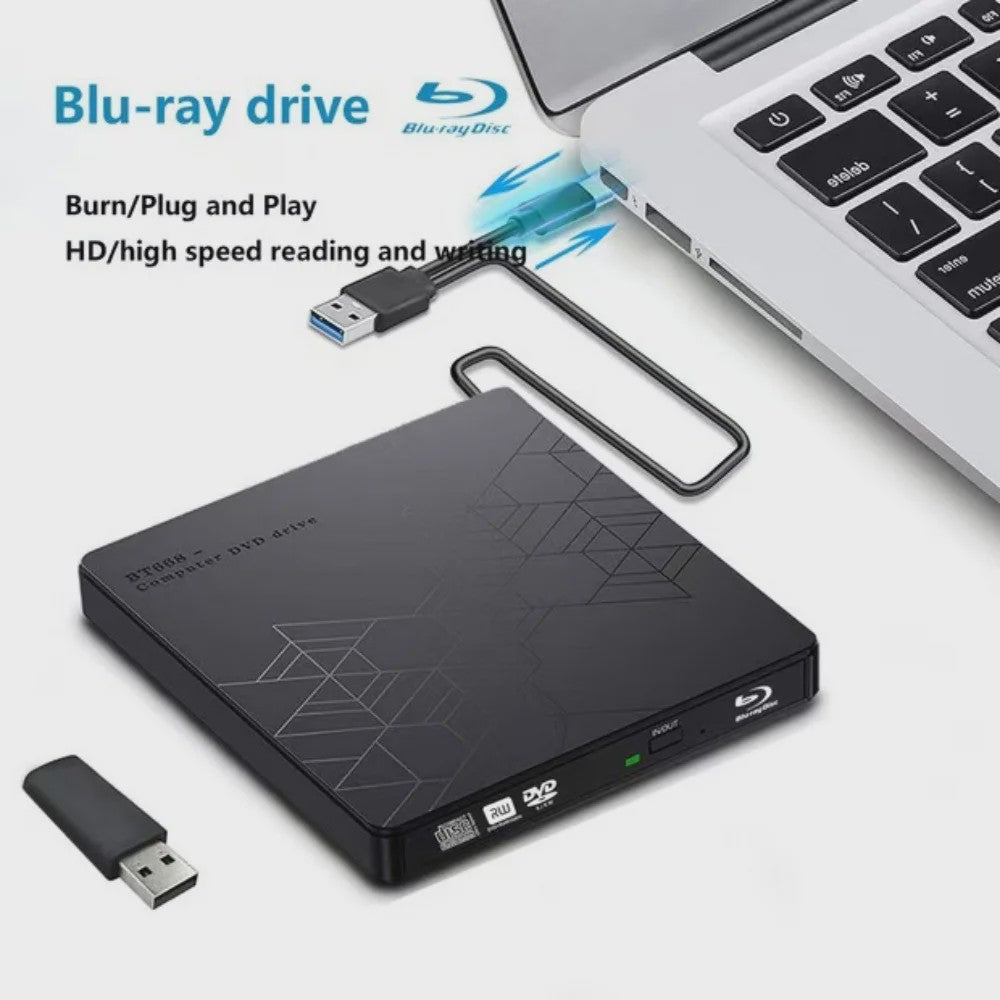 Externe 5-in-1 Blu-ray Drive: BD/DVD/CD Brander & Lezer voor Laptop & PC