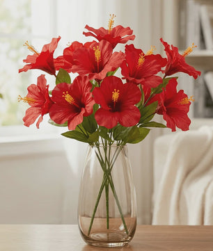Set van 2 Boeketten Kunst Hibiscus Bloemen - Zomerse Decoratie