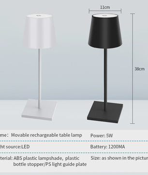 Oplaadbare LED Tafellamp met Touch Dimmer - Sfeervolle Verlichting