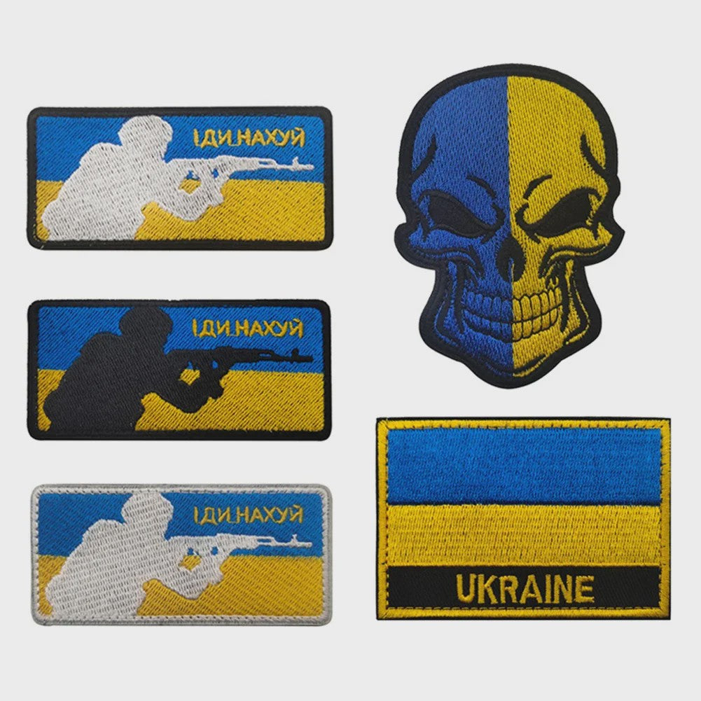Ukraine Vlag Patches & Nationaal Embleem - Geborduurde Tactische Badges voor Kleding