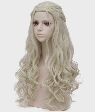 Lange blonde pruik met vlechtjes - Perfect voor cosplay, kostuums en Halloween