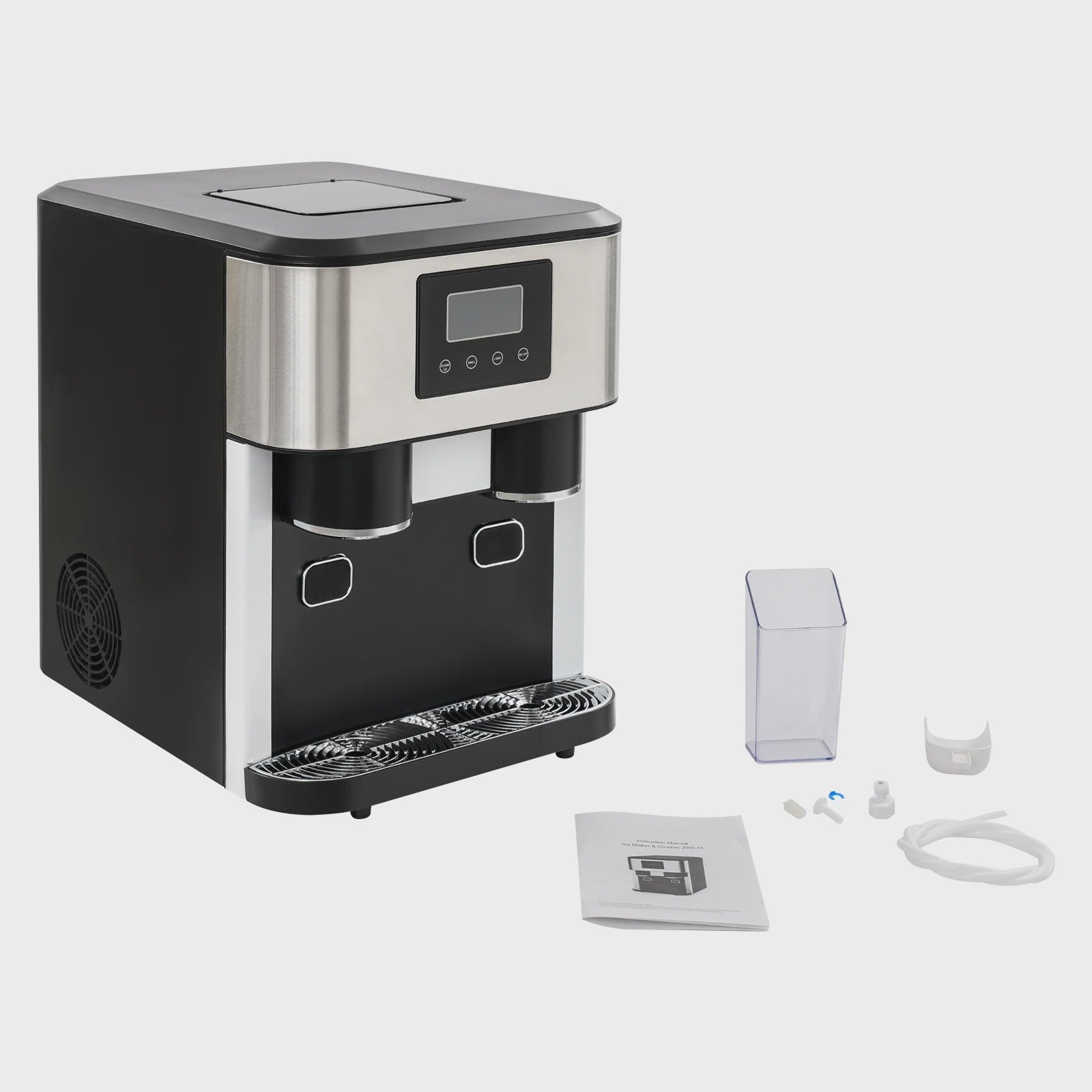 3-in-1 IJsmachine: Crushed Ice & IJsklontjes Maker - Automatische Reiniging - RVS