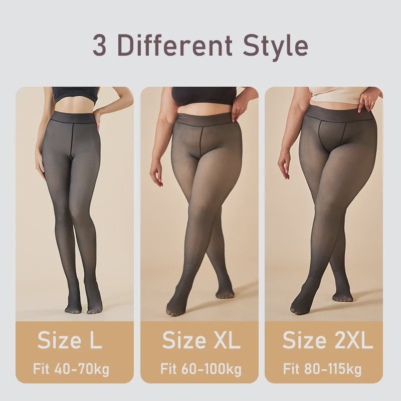 Dikke Thermische Panty - Warm, Sexy & Transparant met Hoge Taille