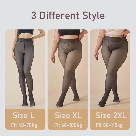 Dikke Thermische Panty - Warm, Sexy & Transparant met Hoge Taille