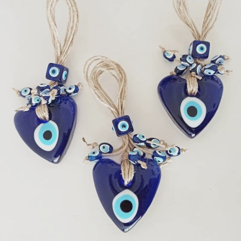 Blauw Turks Oog Hanger met Touw - Decoratie voor Auto, Muur & Huis