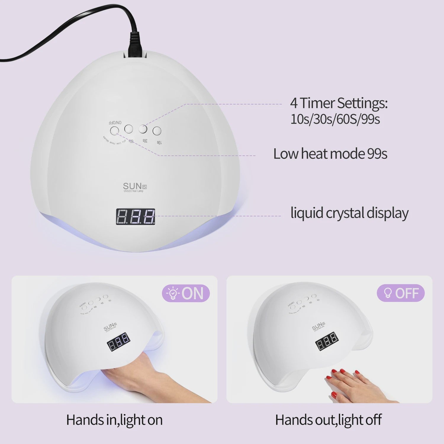 Professionele 48W UV LED Nagellamp - Snelle Gel Dryer met Timer & LCD Display