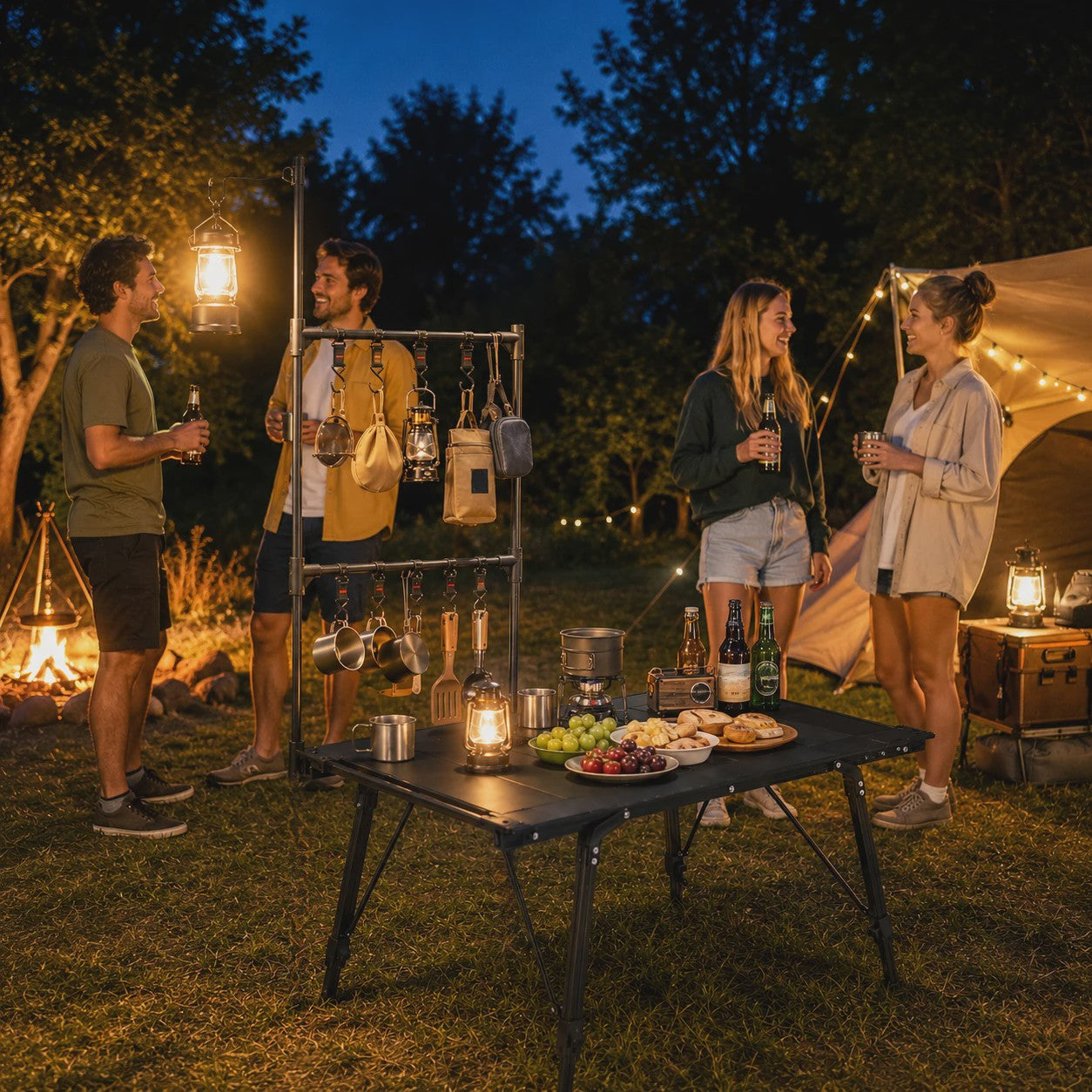 IGT Aluminium Campingtafel - Opvouwbaar, Verstelbaar & Draagbaar