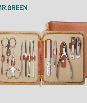 MR.GREEN 12-delige Manicure Set - Roestvrij Staal Nagelverzorging & Pedicure Kit